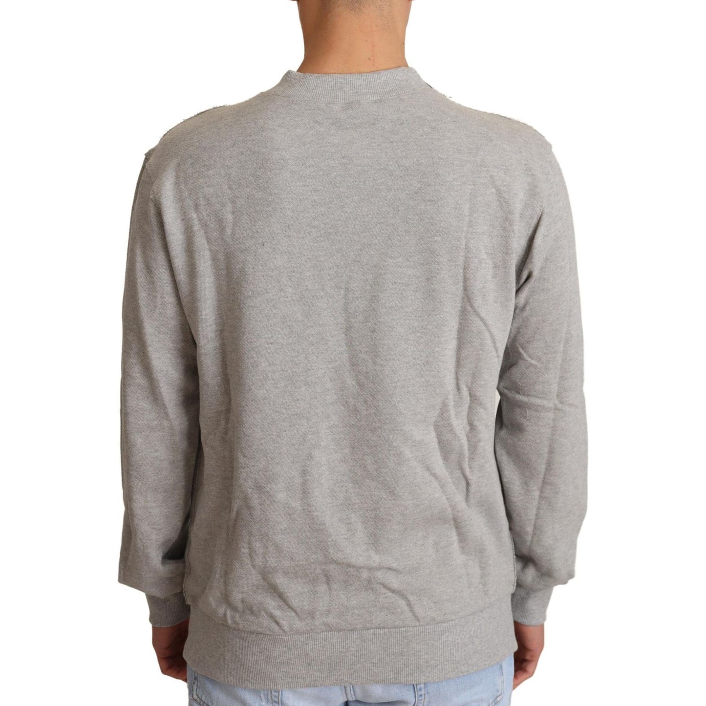 Dolce & Gabbana Sophisticated Gray Crewneck Sweater MAN SWEATERS Dolce & Gabbana