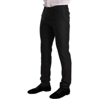Dolce & Gabbana Gray Wool MARTINI Slim Fit Set Suit