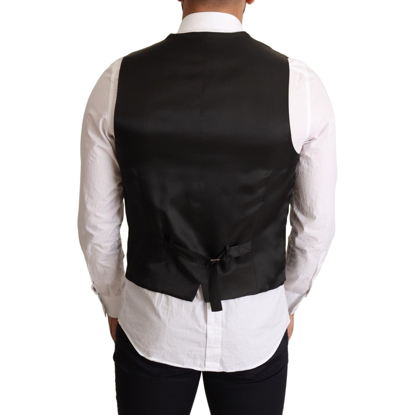 Dolce & Gabbana Elegant Black Formal Dress Vest Vest Jacket Dolce & Gabbana