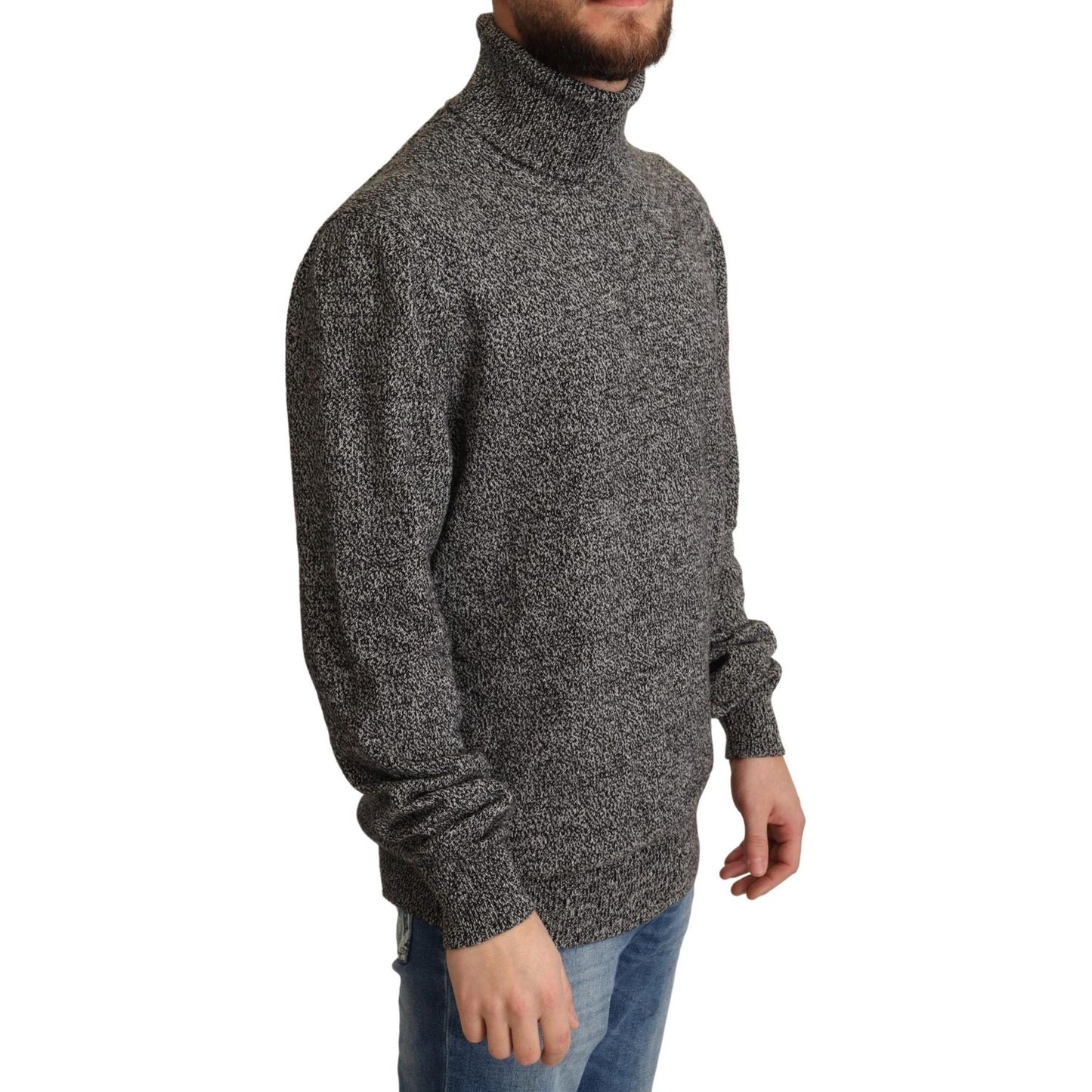 Dolce & Gabbana Elegant Gray Cashmere Turtleneck Sweater MAN SWEATERS Dolce & Gabbana