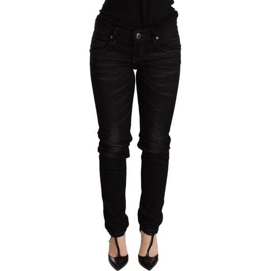 Acht Black Low Waist Skinny Denim Trouser