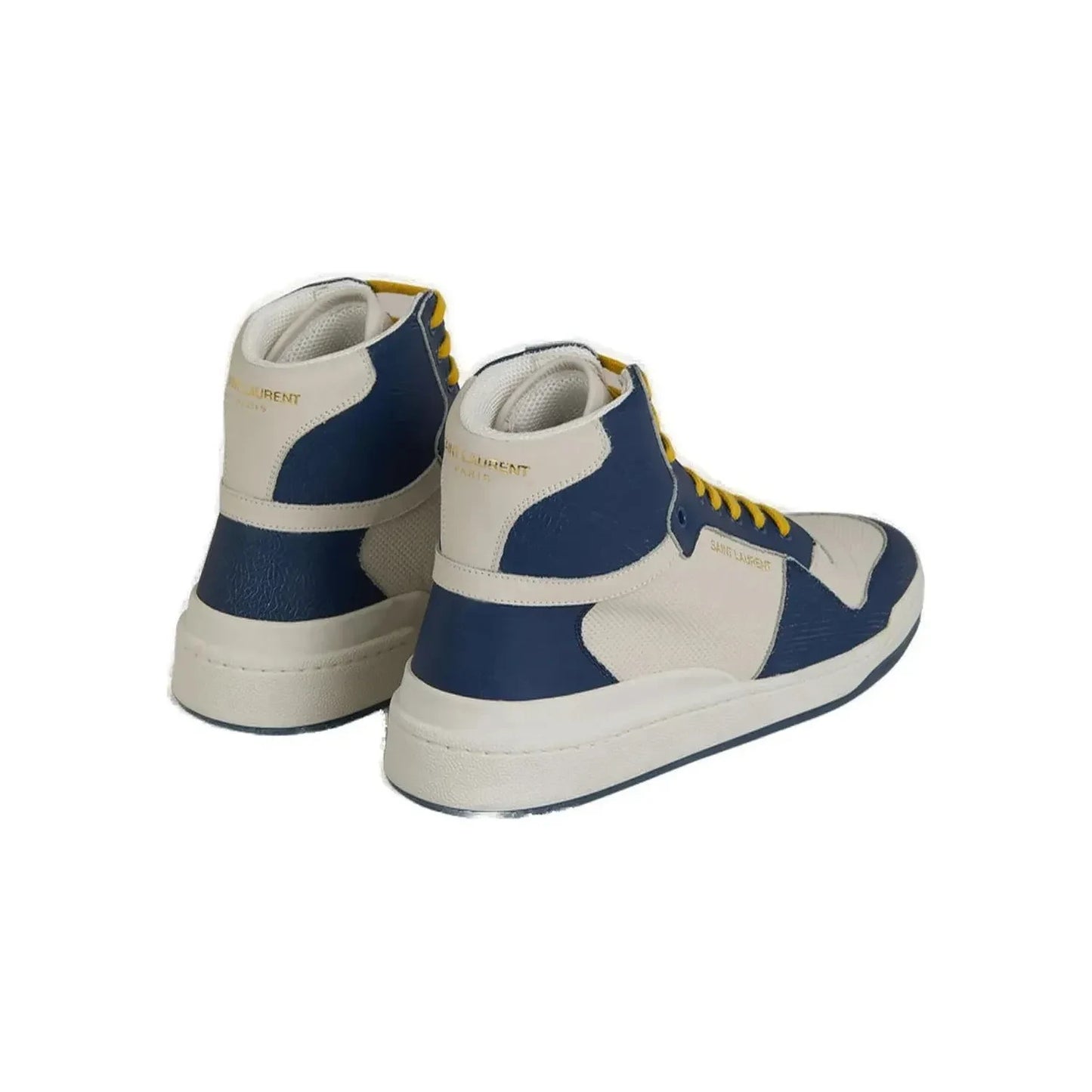 Saint Laurent Elevate Your Style with Mid-Top Blue Luxury Sneakers MAN SNEAKERS Saint Laurent Gray