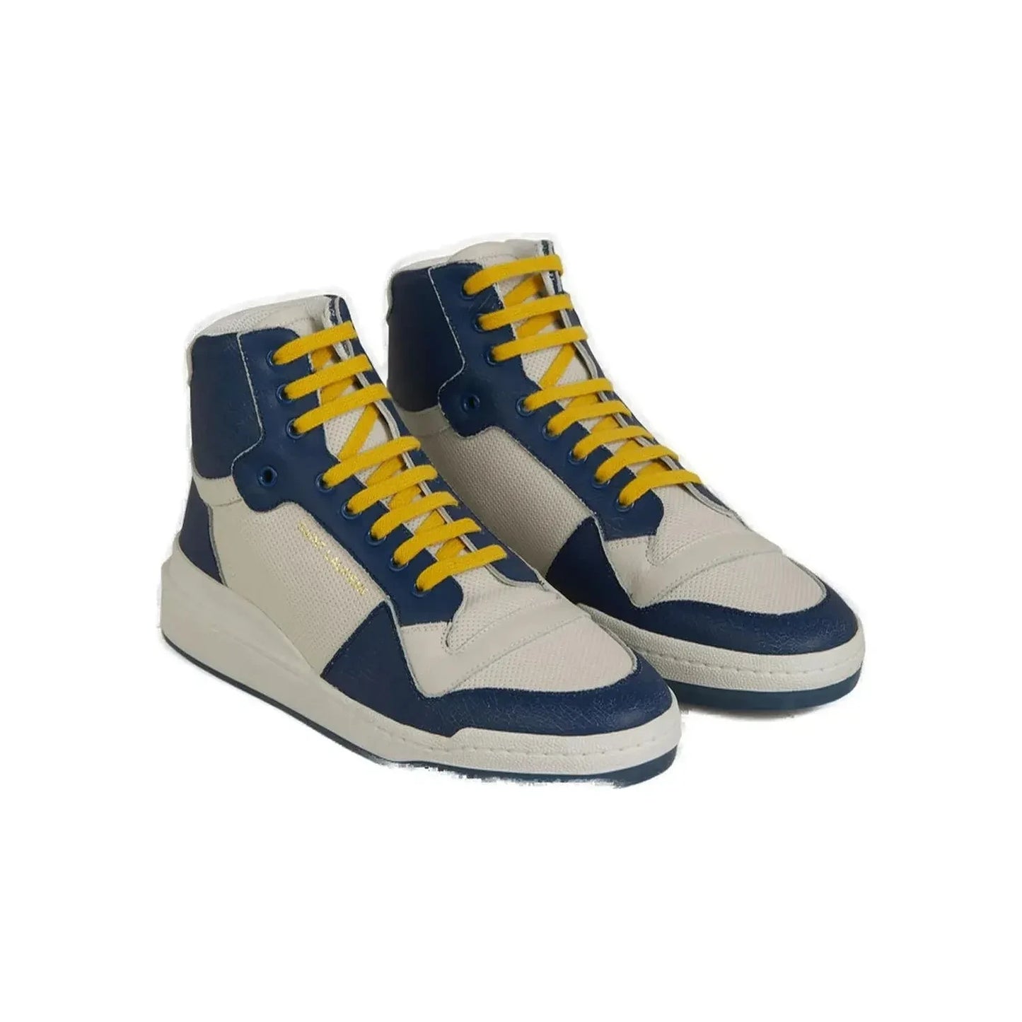Saint Laurent Elevate Your Style with Mid-Top Blue Luxury Sneakers MAN SNEAKERS Saint Laurent Dark Gray