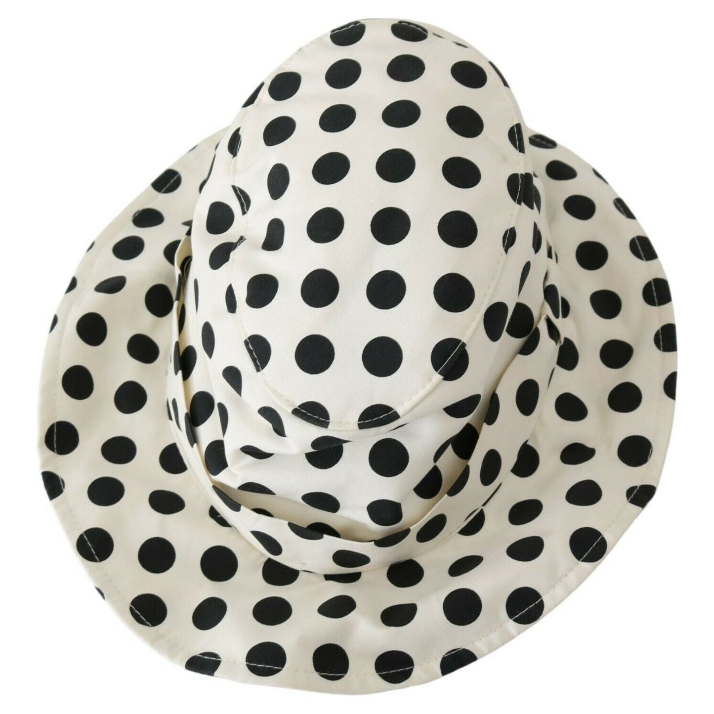 Dolce & Gabbana Chic Black Polka Dot Trilby Hat Dolce & Gabbana