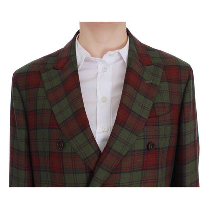 BENCIVENGA Green Wool Double Breasted Bordeaux BENCIVENGA