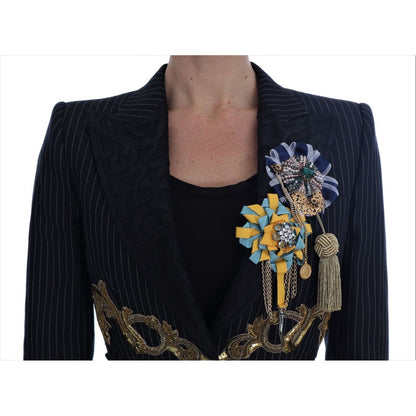 Dolce & Gabbana Black Crystal Fairy Tale Blazer Jacket Dolce & Gabbana