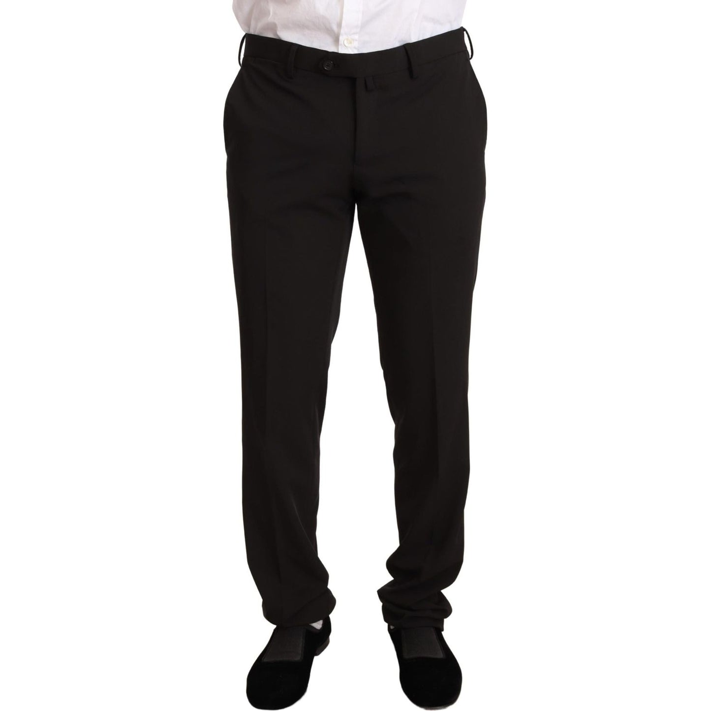 Domenico Tagliente Elegant Black Slim Fit Two-Piece Suit Domenico Tagliente