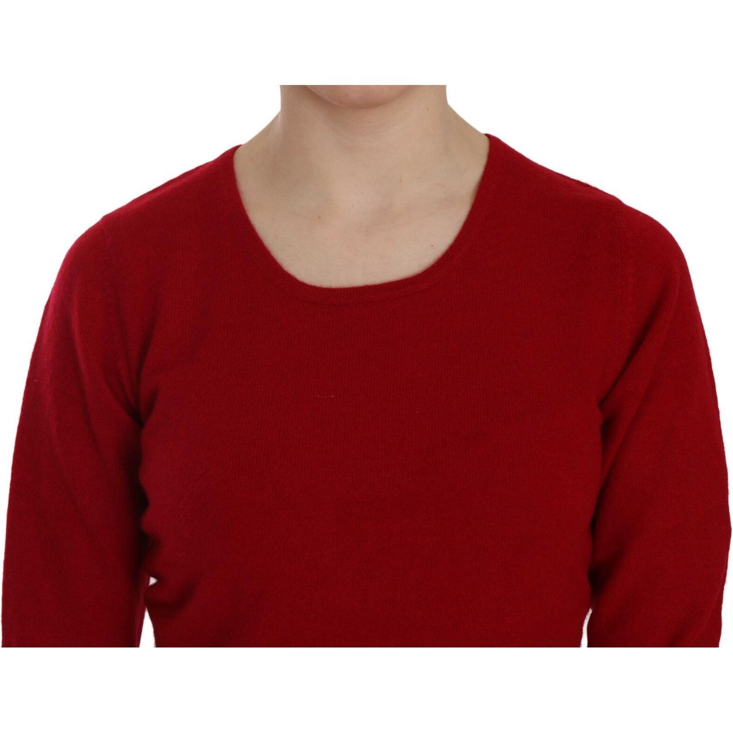 MILA SCHÖN Elegant Red Cashmere Pullover Blouse WOMAN SWEATERS MILA SCHÖN