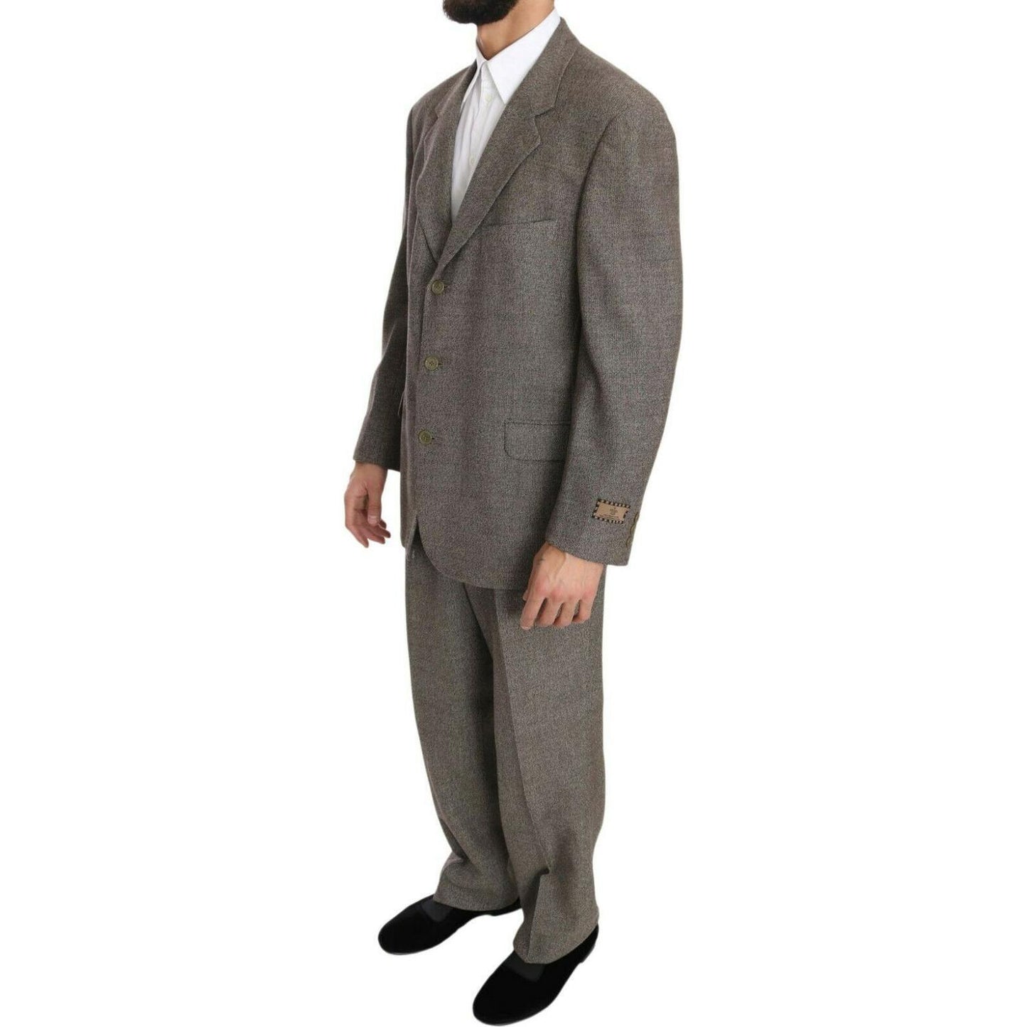 Fendi Brown Wool Regular Single Breasted Suit