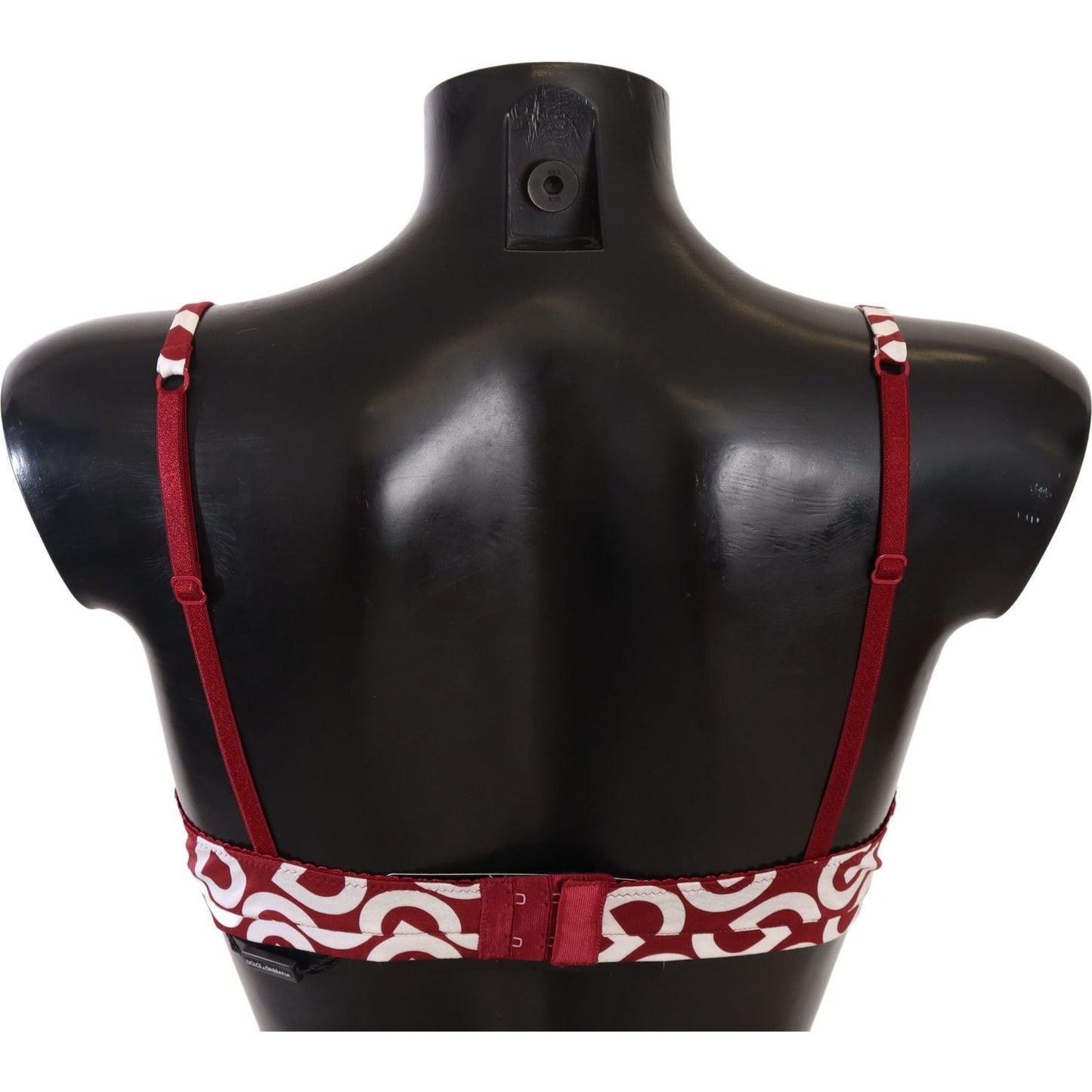 Dolce & Gabbana Red Cotton Logo Printed Designer Bra WOMAN SWIMWEAR Dolce & Gabbana