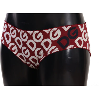 Dolce & Gabbana Multicolor DG Logo Print Slip Bottom Underwear