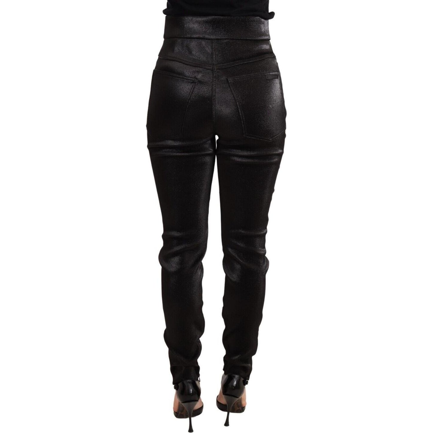 Dolce & Gabbana Elegant Slim Fit Shimmer Cropped Pants Jeans & Pants Dolce & Gabbana