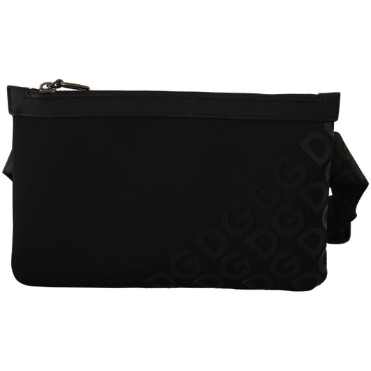 Dolce & Gabbana Sleek Black Monogram Neoprene Fanny Pack Dolce & Gabbana