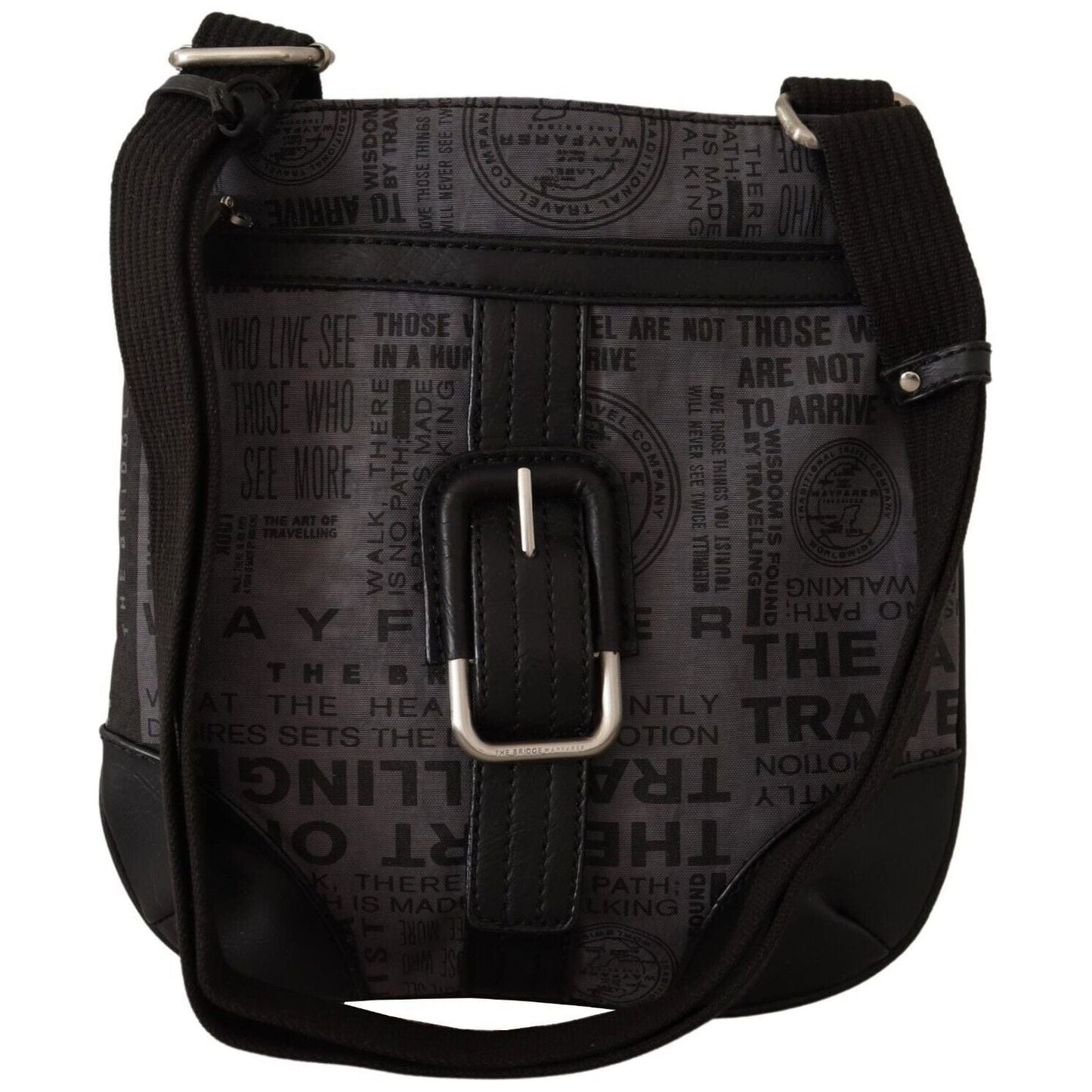 WAYFARER Gray Printed Logo Shoulder Crossbody Purse Bag