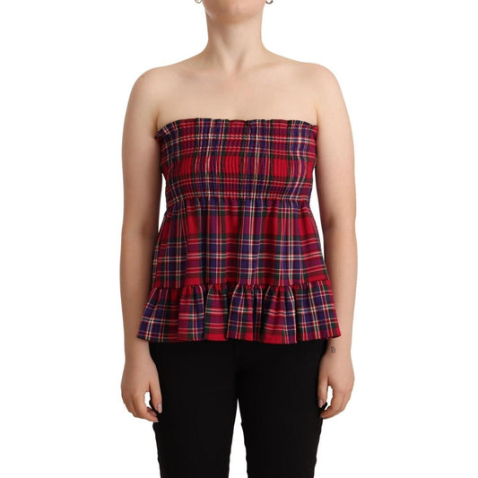 CAMPO DI FRAGOLE Chic Checkered Sleeveless Tank Top WOMAN TOPS AND SHIRTS CAMPO DI FRAGOLE