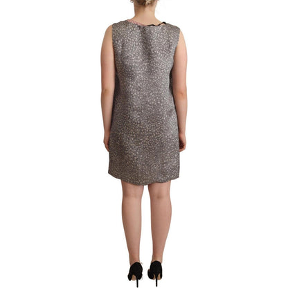 Comeforbreakfast Gray Sleeveless Shift Knee Length Dress