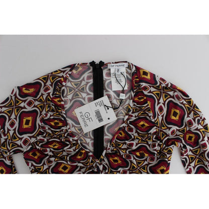 GF Ferre Multicolor Longsleeved Viscose Shift Dress
