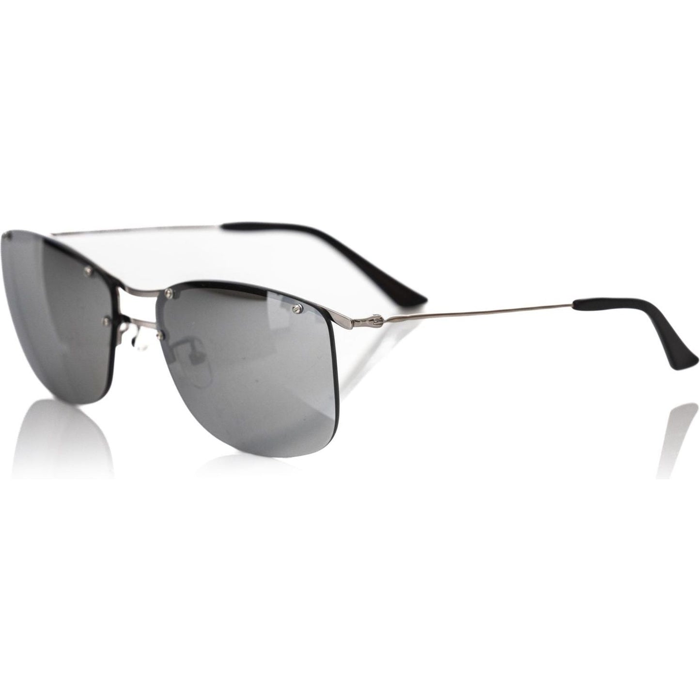 Frankie Morello Silver Metallic Male Sunglass Frankie Morello