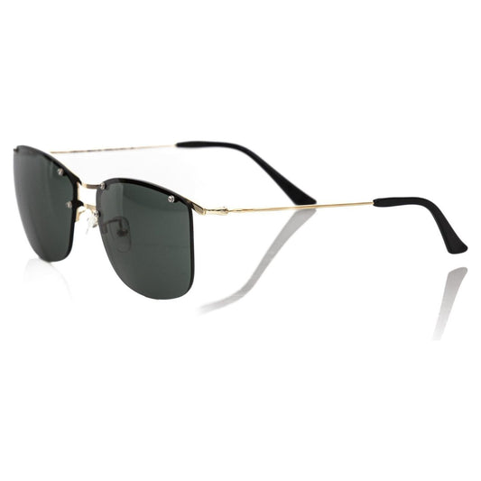 Frankie Morello Black Metallic Fiber Men Sunglass Frankie Morello