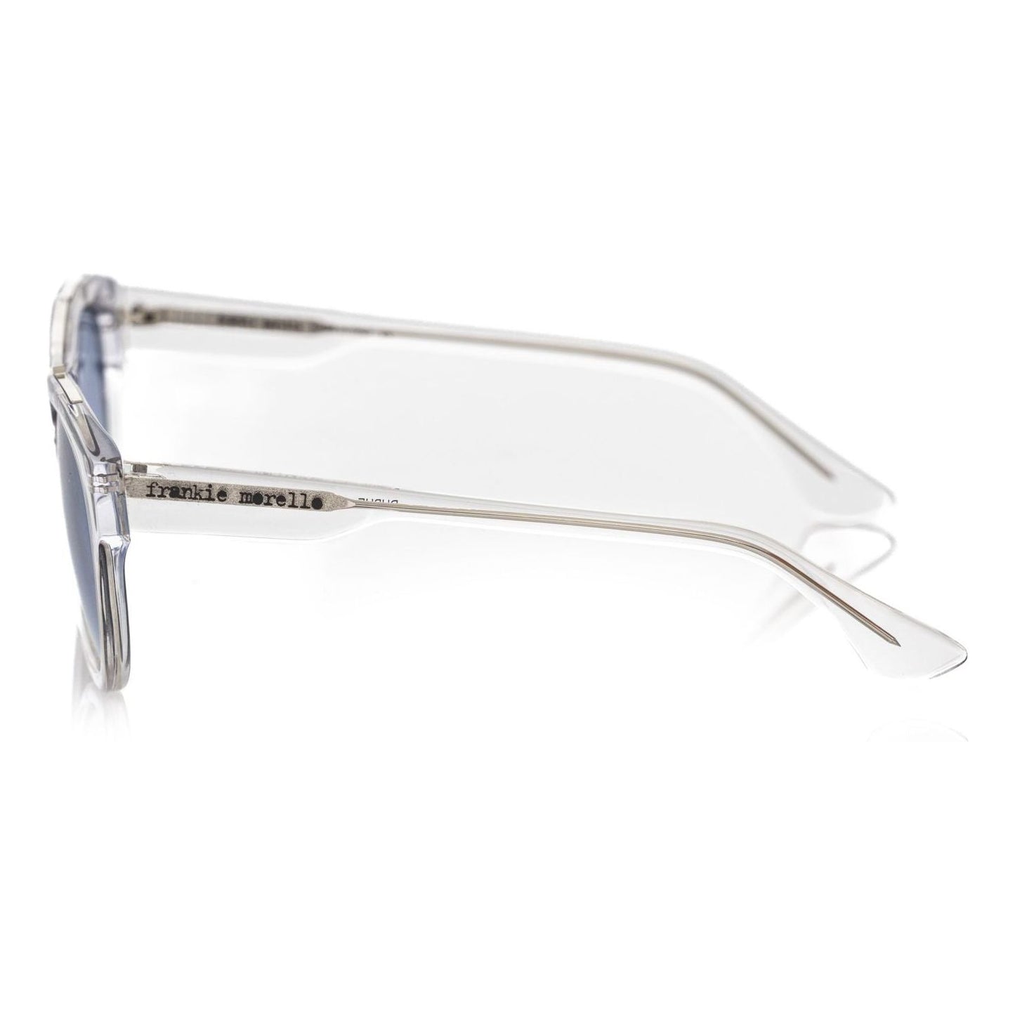 Frankie Morello White Acetate Men Sunglass Frankie Morello White Smoke