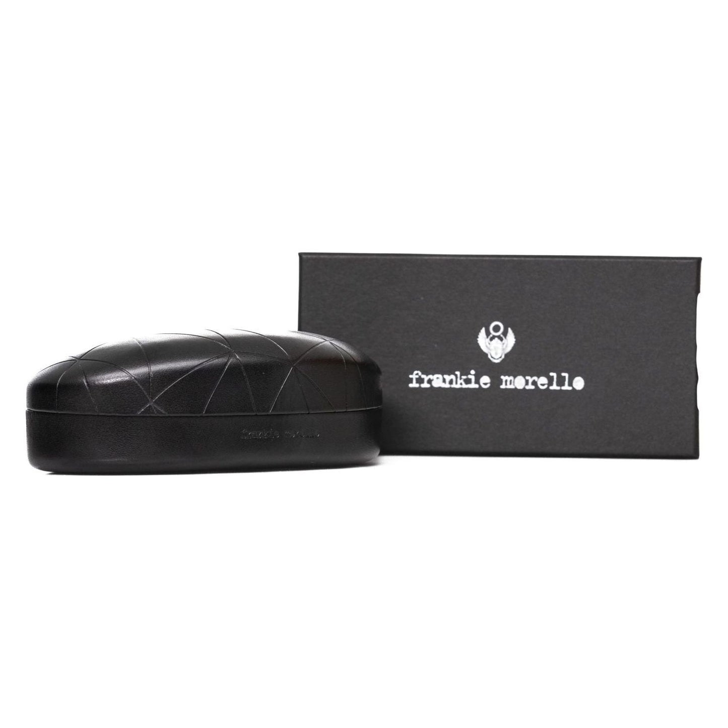 Frankie Morello White Acetate Men Sunglass Frankie Morello Dark Slate Gray
