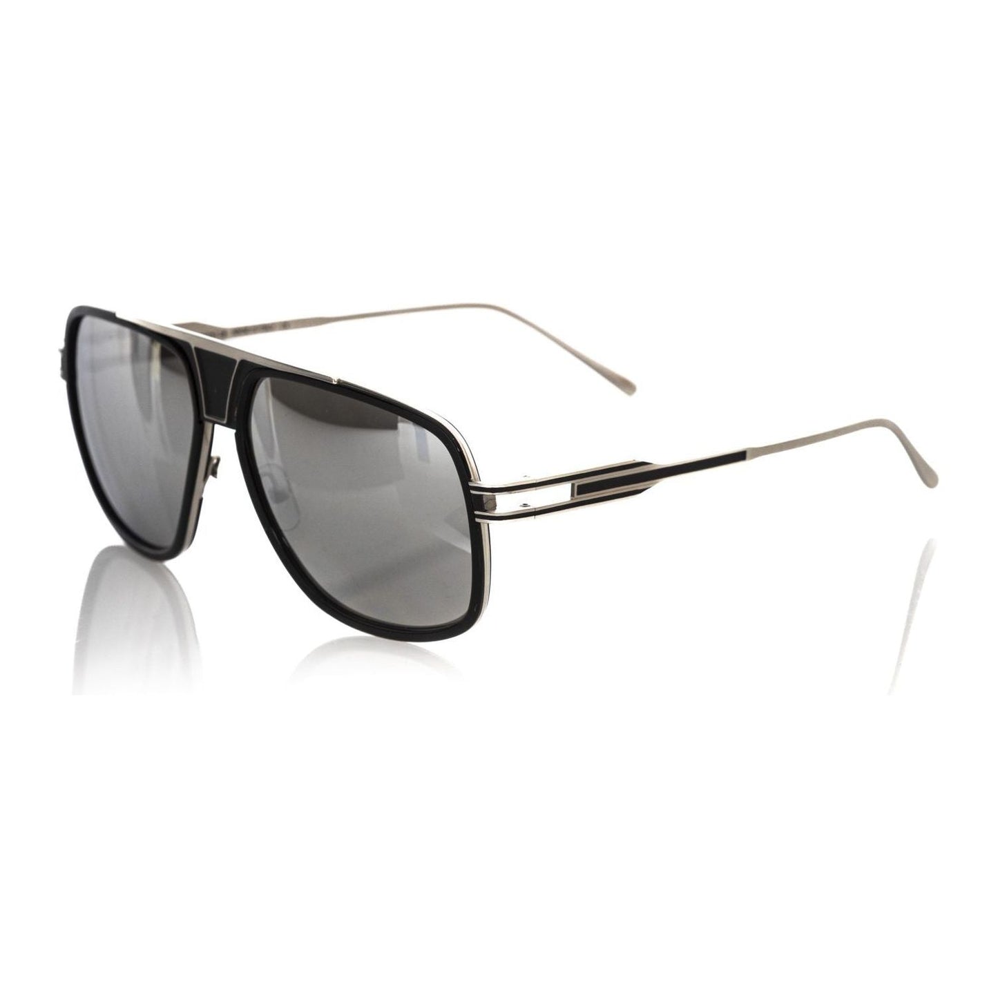 Frankie Morello Black Metallic Men Sunglasses Frankie Morello