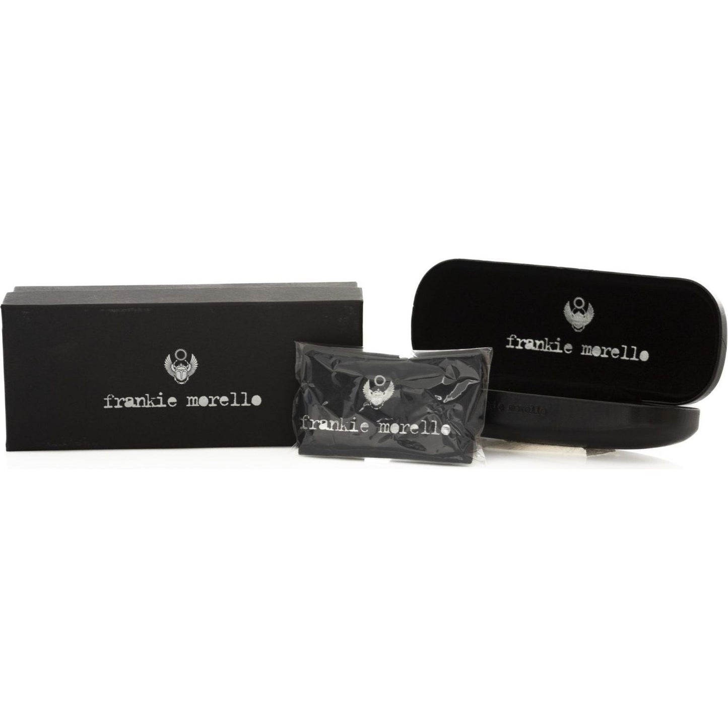 Frankie Morello White Acetate Men Sunglass Frankie Morello Black