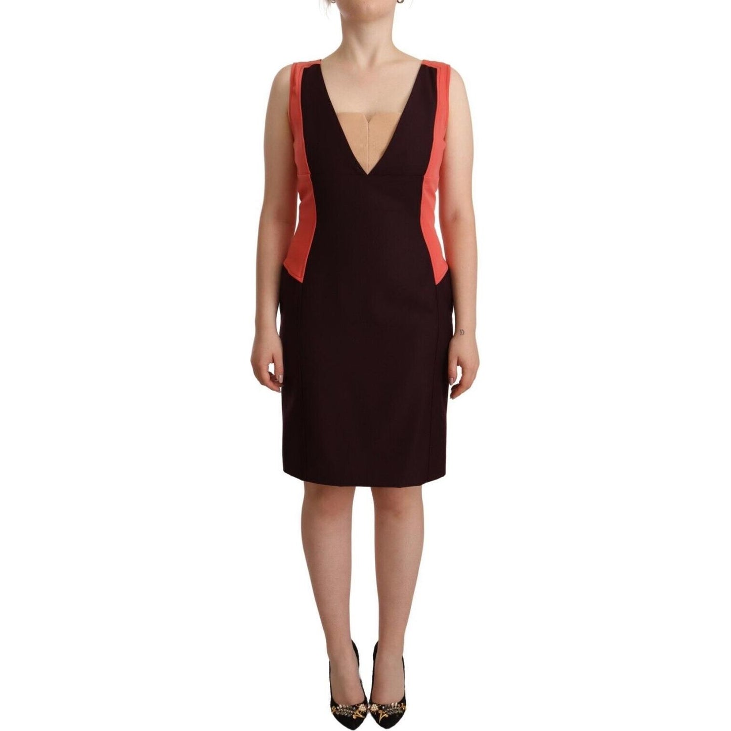 CO|TE Multicolor Polyester Sleeveless Sheath Knee Length Dress
