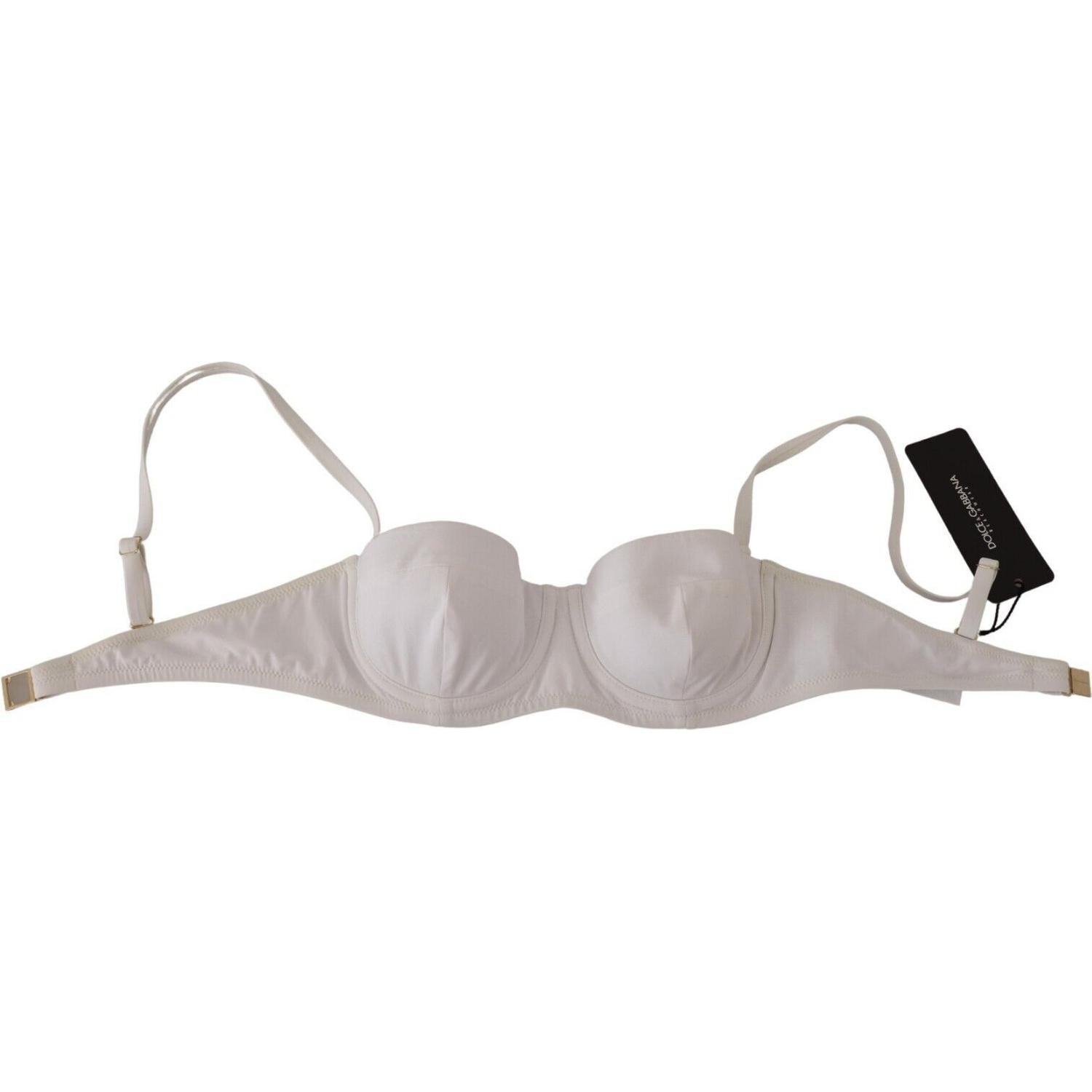 Dolce & Gabbana Chic White Nylon Balconette Bra