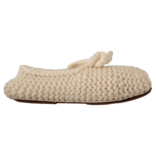 Dolce & Gabbana Chic Wool Knit Ballerina Flats Dolce & Gabbana