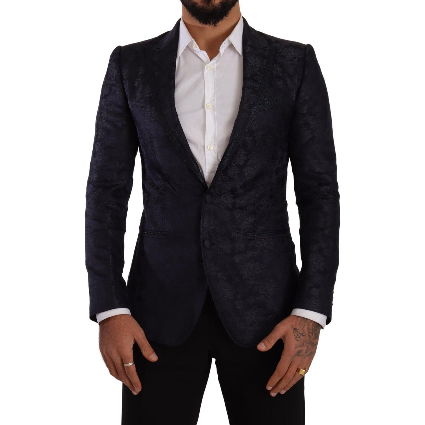 Dolce & Gabbana Elegant Dark Blue MARTINI Formal Blazer Dolce & Gabbana