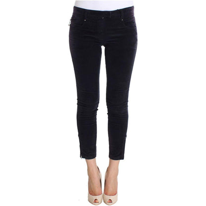 Costume National Purple Cropped Corduroys Jeans