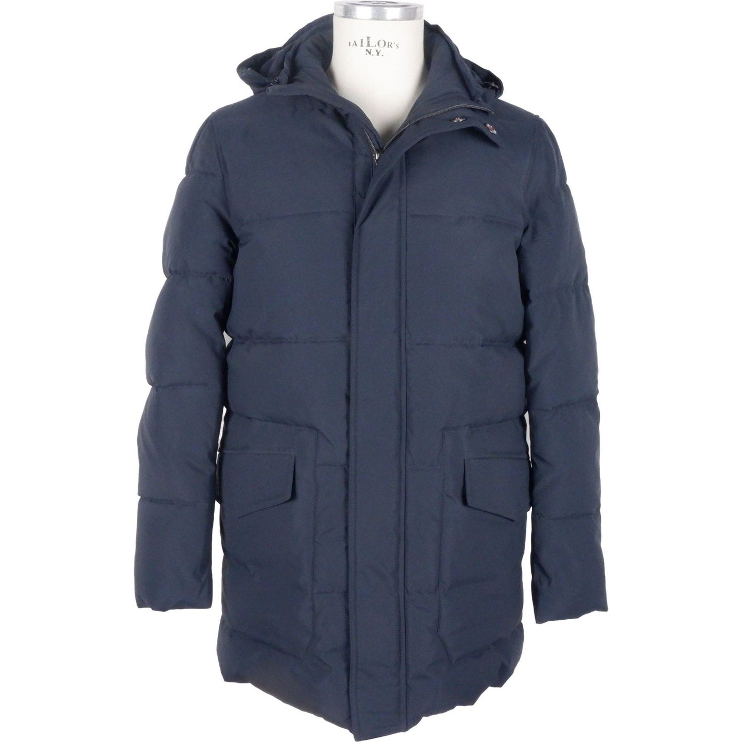 Emilio Romanelli Sleek Blue Men's Hooded Jacket Emilio Romanelli