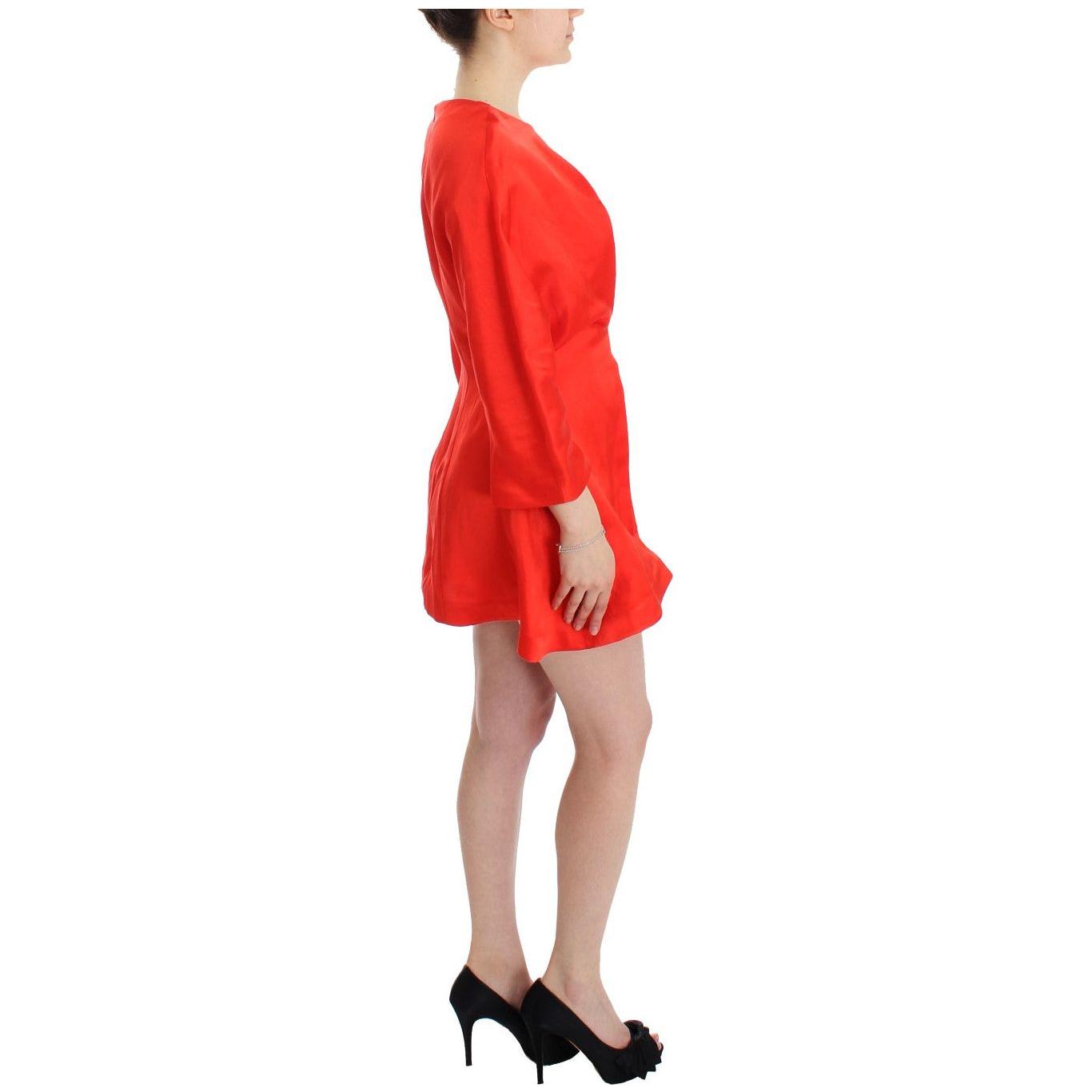 Fyodor Golan Radiant Red Linen Blend Artisan Dress Fyodor Golan