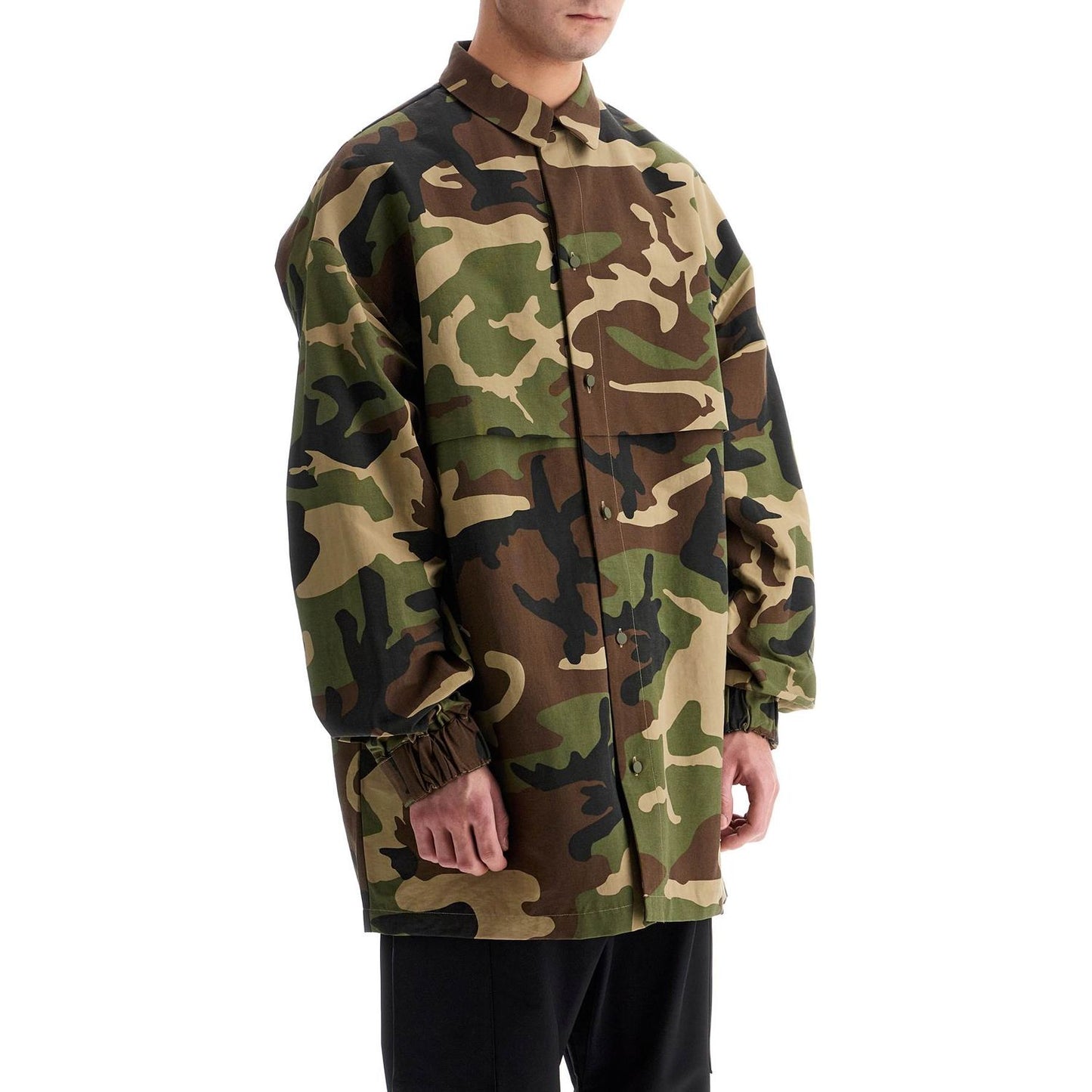 Fear Of God ESSENTIALS nylon camouflage overshirt for Vests Fear Of God ESSENTIALS