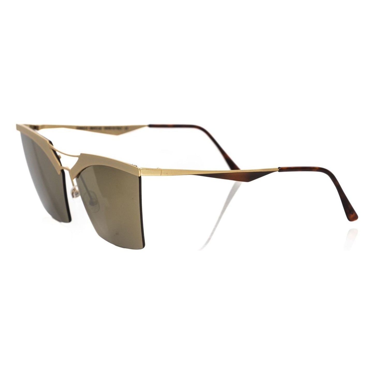 Frankie Morello Gold Metallic Women Sunglass Frankie Morello