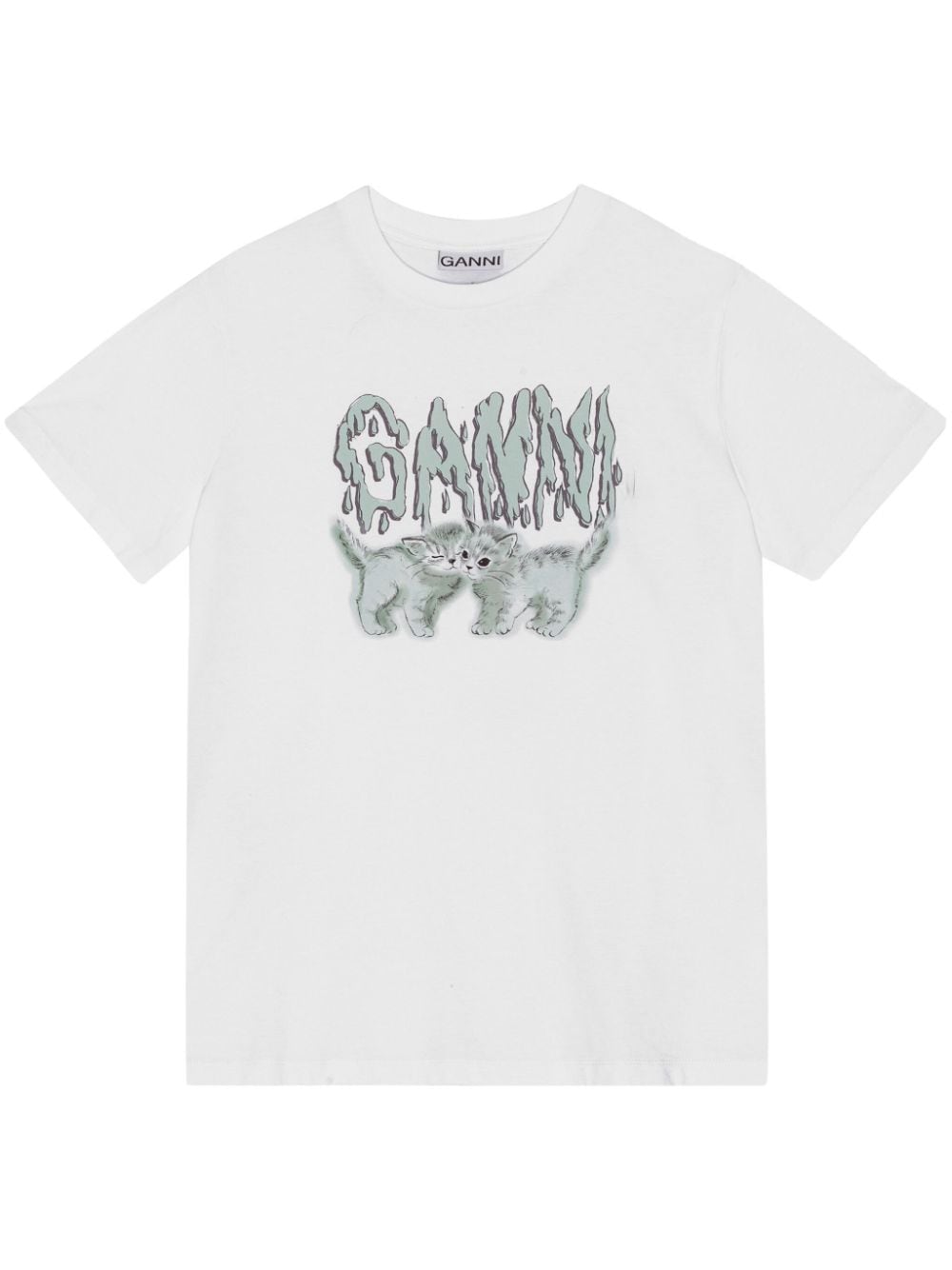 GANNI T-shirts and Polos White Topwear Ganni