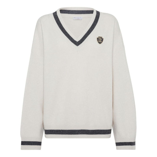 Brunello Cucinelli Sweaters White Topwear Brunello Cucinelli