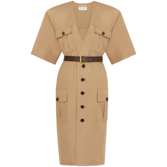 Saint Laurent  Dresses Beige Dresses Saint Laurent Rosy Brown