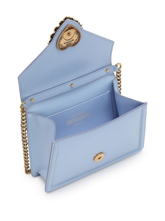 Dolce & Gabbana Sacred Heart Shoulder Bag Blue Handbag Dolce & Gabbana