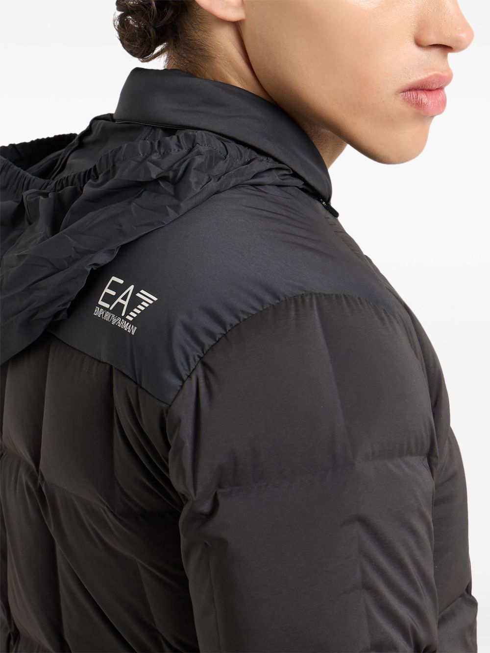 EA7 padded Men Coats Black