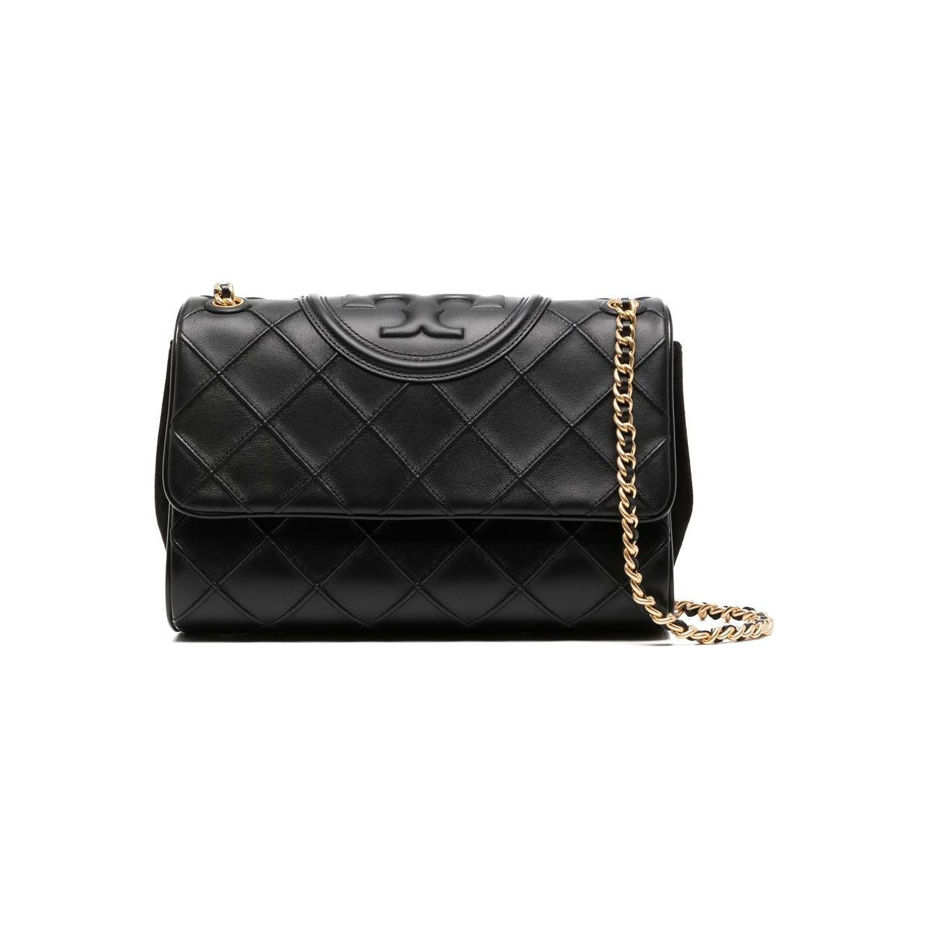 Tory Burch black leather diamond-quilted Bag Shoulder Tory Burch