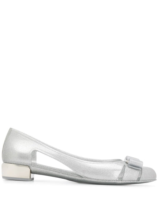 Ferragamo With Heel Silver High Heel Ferragamo