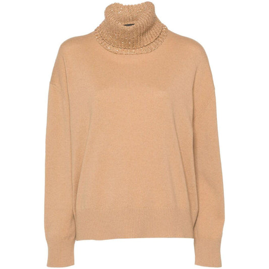 Fabiana Filippi Sweaters Camel Topwear Fabiana Filippi