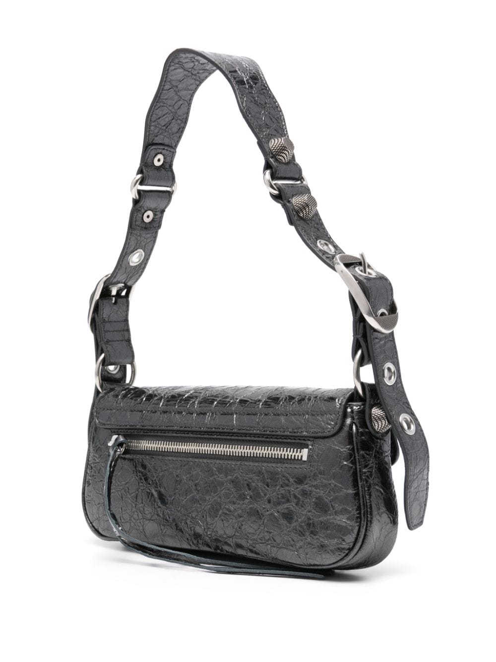 Balenciaga calf leather cracked effect metallic effect Bag Grey Shoulder Balenciaga