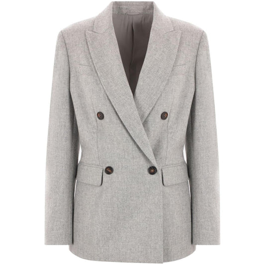 Brunello Cucinelli Jackets Grey Jackets Brunello Cucinelli