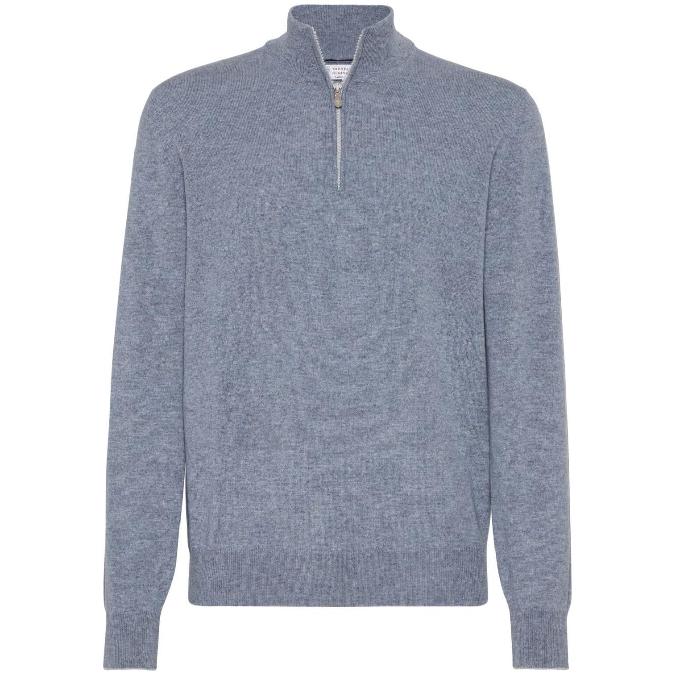 Brunello Cucinelli Sweaters Clear Blue Topwear Brunello Cucinelli