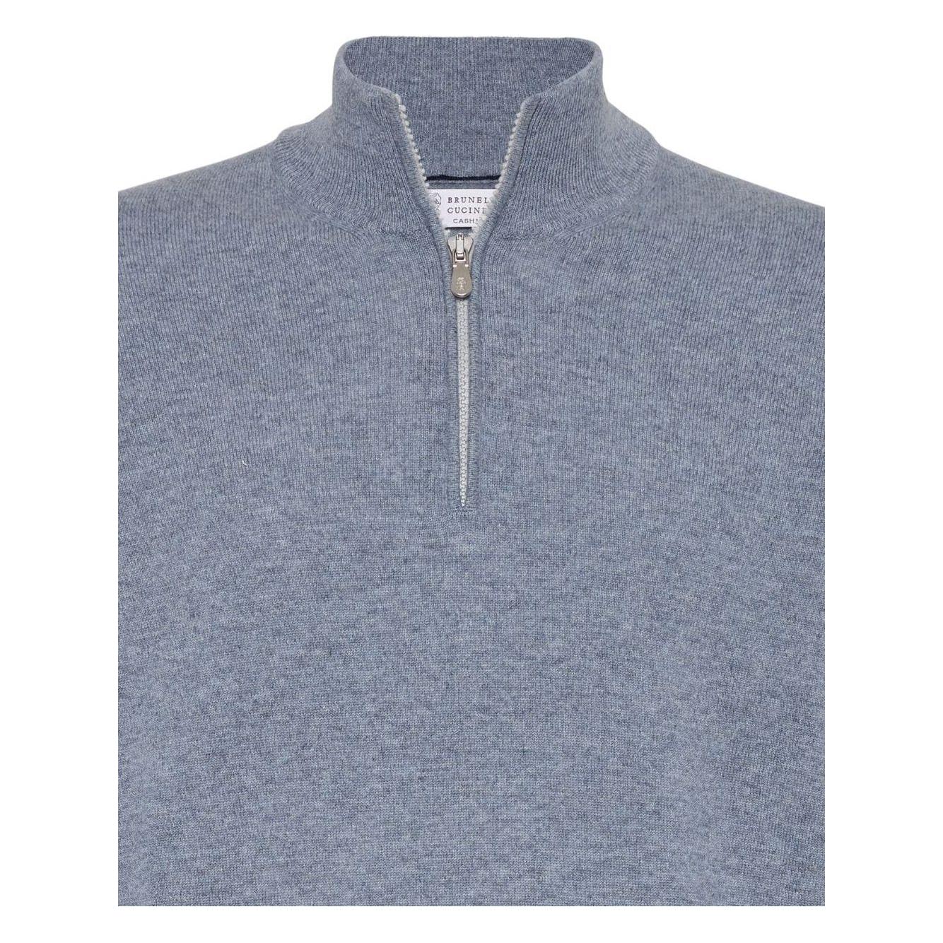 Brunello Cucinelli Sweaters Clear Blue Topwear Brunello Cucinelli