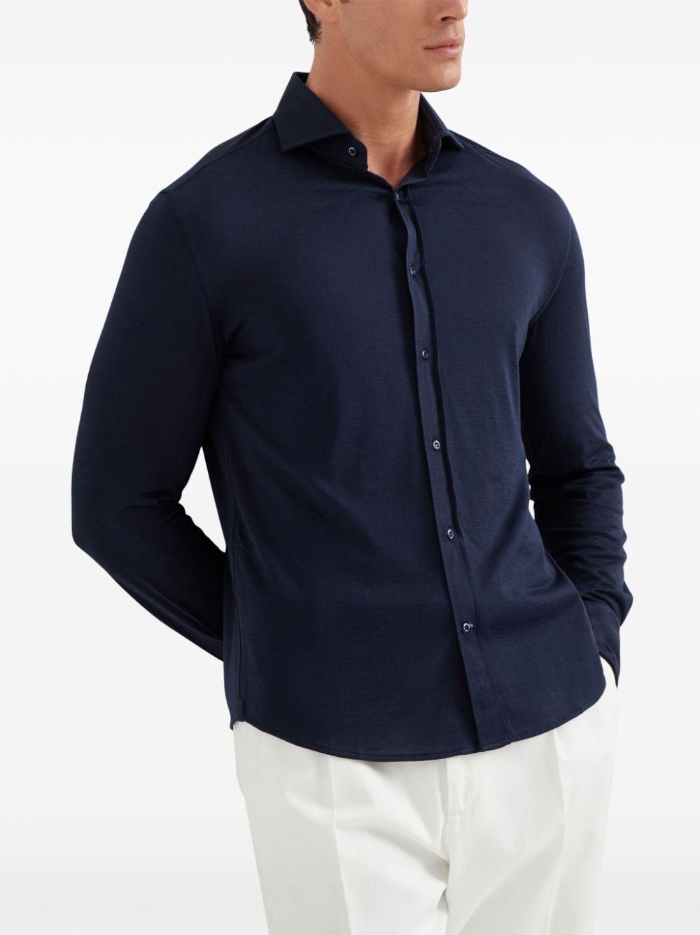 Brunello Cucinelli Shirts Blue Shirts Brunello Cucinelli