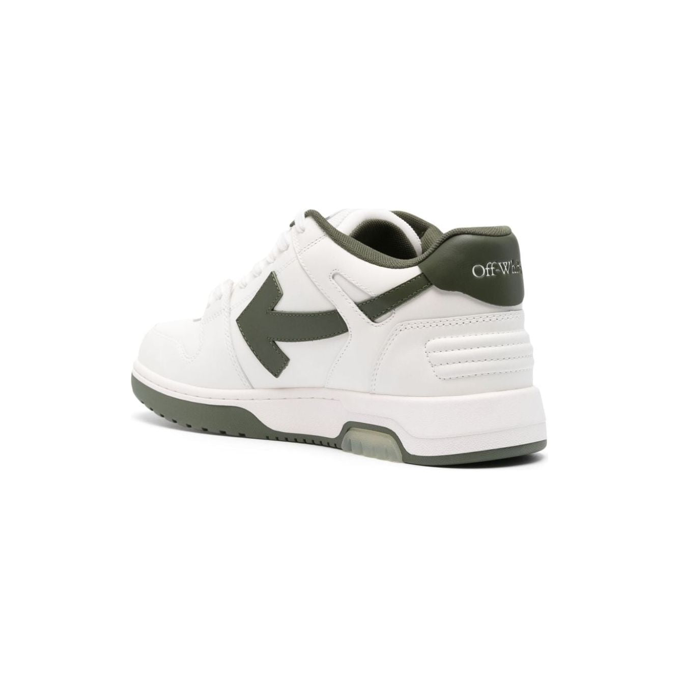 Off-White Leather MenSneakers Green-White Sneakers Off White